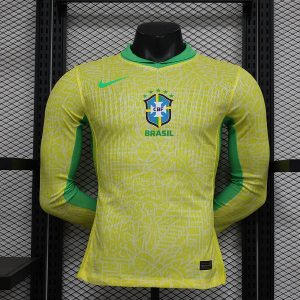 Brésil maillot domicile manche longue players 24/25
