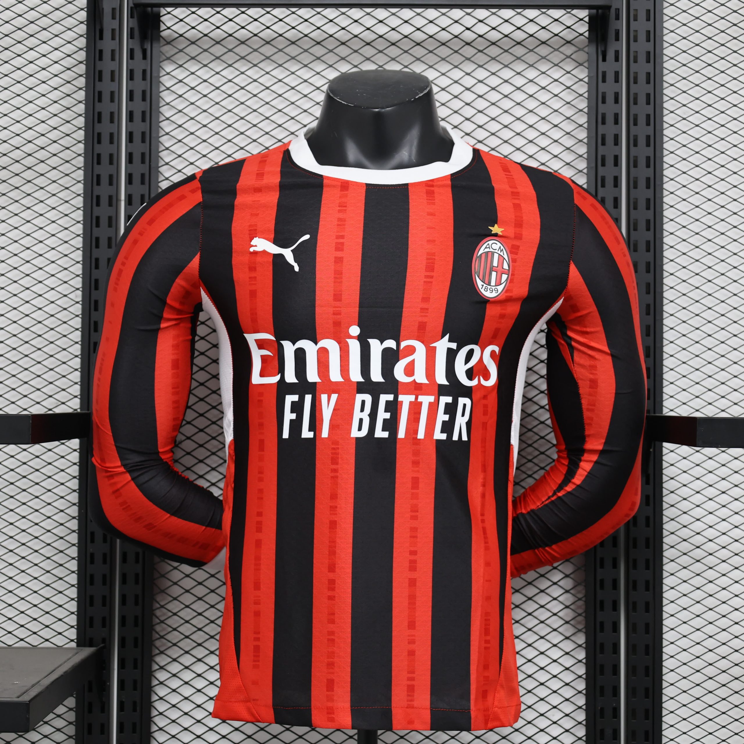 AC Milan maillot domicile manche longue players 24/25