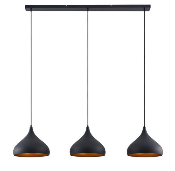 Capture d’écran 2026-03-15 004024 Suspension Salle à Manger Noir & Or – Luminaire Design Métal 3 Lampes 133 cm