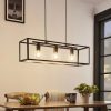 Suspension LED Design Cage Noir – 3 Lumières Métal Moderne 72 cm