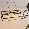 Suspension LED Design Cage Noir – 3 Lumières Métal Moderne 72 cm