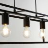Suspension LED Design Cage Noir – 3 Lumières Métal Moderne 72 cm