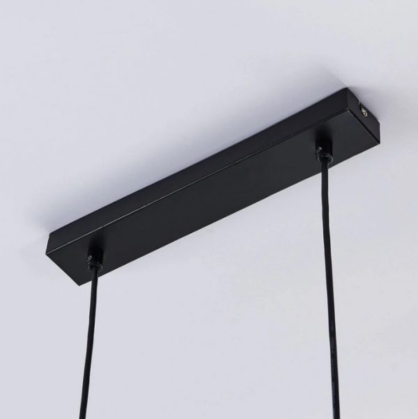 Suspension LED Design Cage Noir – 3 Lumières Métal Moderne 72 cm