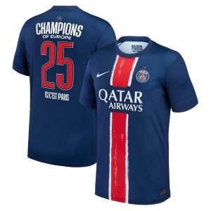 Paris Saint Germain PSG maillot foot étoile 2024/25 domicile Ligue des Champions Paris Saint Germain PSG maillot foot étoile 2024/25 domicile Ligue des Champions